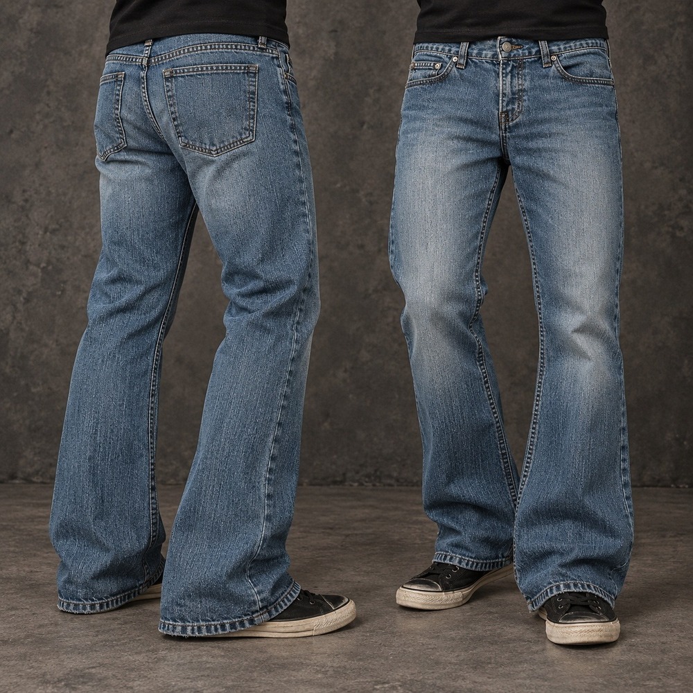 30x30 Blue Bootcut Flared Jeans Y2K 2000s Vintage